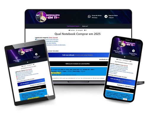 Criação e desenvolvimento de site para afiliado.