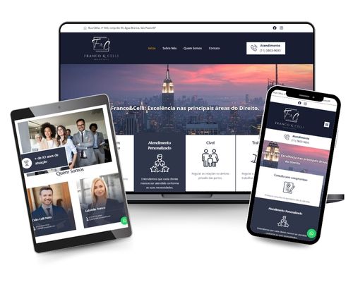 Criação e desenvolvimento de site para advogados e escritório de advocacia