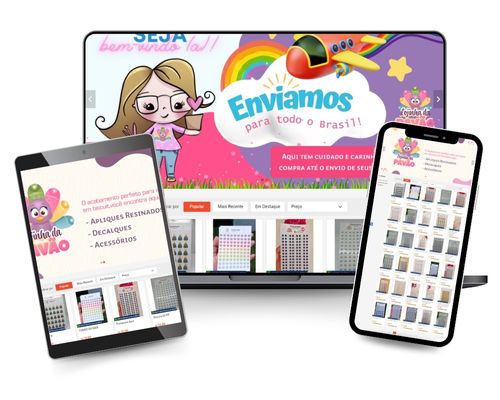 Decoração, configuração e layout da Loja da Pavão na Shopee. Banners, categorias e destaques na Shopee.